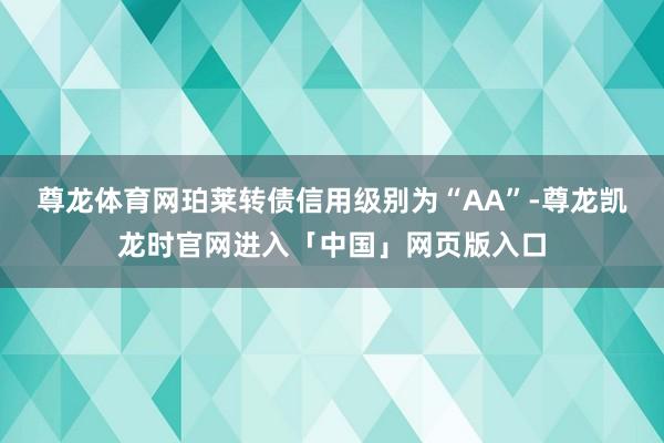 尊龙体育网珀莱转债信用级别为“AA”-尊龙凯龙时官网进入「中国」网页版入口